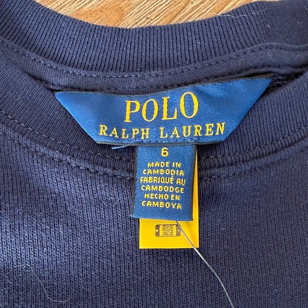 NWT Girls Polo by Ralph Lauren Navy Dress, size 6 - Picture 2 of 4